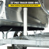 VEVOR Boat Trailer Guide-on, 22\", 2PCS Steel Trailer Post Guide ons, with White PVC Tube Covers, Complete Mounting Accessories Included, for Ski Boat, Fishing Boat or Sailboat Trailer