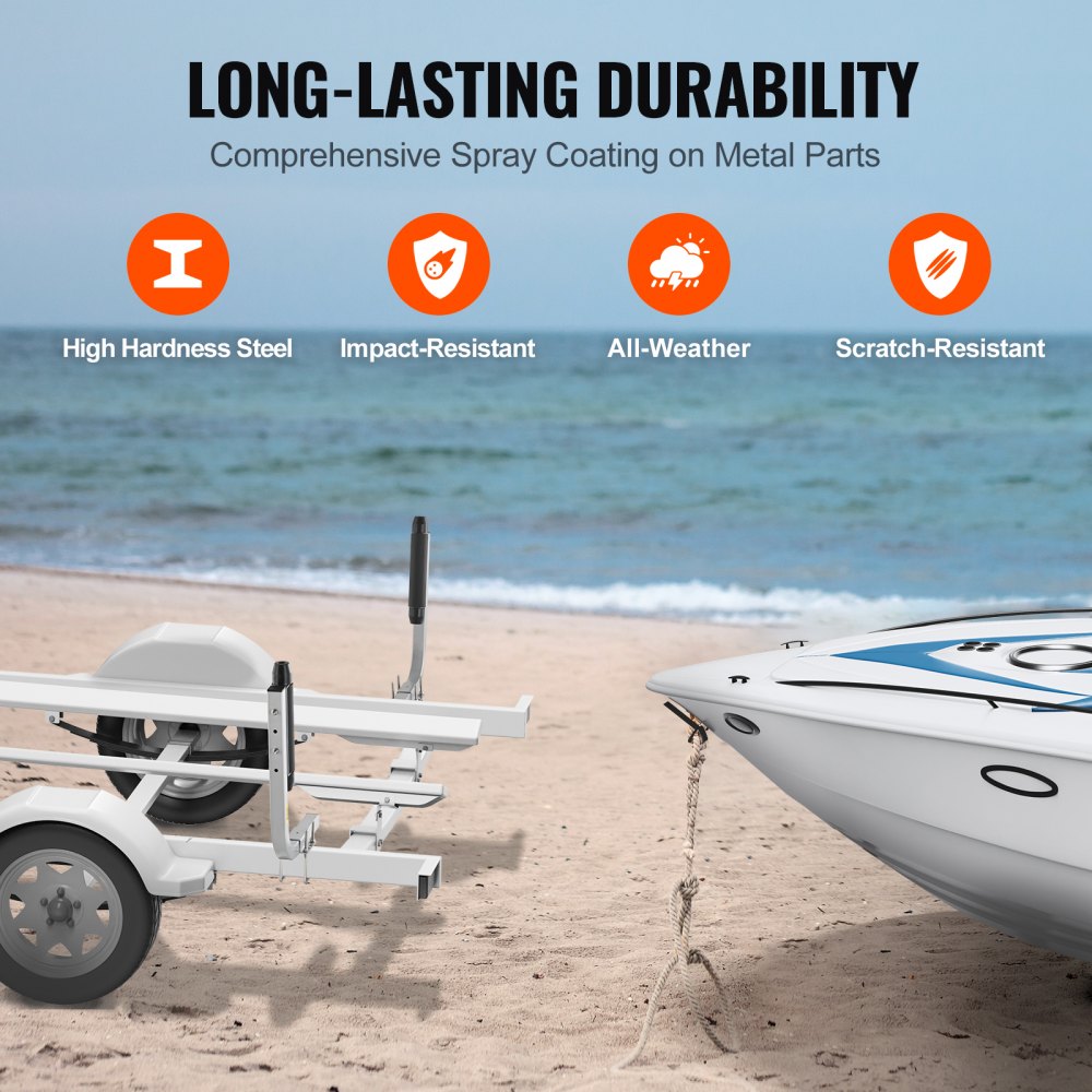 VEVOR Marine Trailer Guide Set, 20.5” Flexibly Adjustable Poles, Pair of Steel Anti-Rust Guides, Durable Roller Support for Ski, Fishing, or Sailboat Trailers 2024