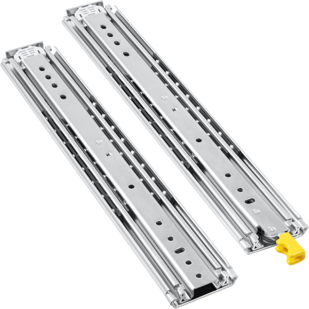 VEVOR Heavy Duty Drawer Slides 22" Length, Locking Drawer Slides 500lbs Load Capacity Full Extension Drawer Slide 1 Pair Side Mount Ball Bearing Drawer Glides Cabinet Industrial Shelf