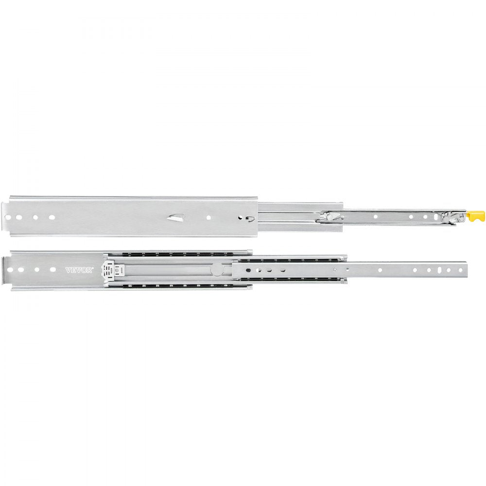 VEVOR Heavy Duty Drawer Slides 22" Length, Locking Drawer Slides 500lbs Load Capacity Full Extension Drawer Slide 1 Pair Side Mount Ball Bearing Drawer Glides Cabinet Industrial Shelf