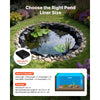 VEVOR 20 x 25 ft Pond Liner, 14 Mil Thickness, 3-Layer Reinforced PE Fish Koi Pond Liner for Outdoor Ponds, with Hemmed Edge and 4 Metal Buttonholes, for Water Garden, Waterfall, and Fountains, Black