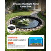VEVOR 8 x 10 ft Pond Liner, 45 Mil Thickness, EPDM Rubber Material Fish Pond Liner for Outdoor Ponds, Easy to Cut, Durable & Leakproof, for Water Garden, Waterfall, Fishpond, Koi, Fountains, Black