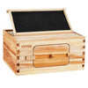 VEVOR Bee Hive Deep Box Starter Kit, 100% Beeswax Coated Natural Fir Wood, Langstroth Beehive Kit with 10 Frames and Foundations, Transparent Acrylic Bee Windows for Beginners and Pro Beekeepers