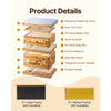 VEVOR Bee Hive 20 Frame Bee Hives Starter Kit, Beeswax Coated Fir Wood, 1 Deep + 1 Medium Bee Boxes Langstroth Beehive Kit, Transparent Acrylic Windows with Foundations for Beginners Pro Beekeepers