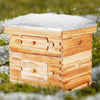 VEVOR Bee Hive 20 Frame Bee Hives Starter Kit, Beeswax Coated Fir Wood, 1 Deep + 1 Medium Bee Boxes Langstroth Beehive Kit, Transparent Acrylic Windows with Foundations for Beginners Pro Beekeepers