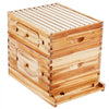 VEVOR Bee Hive 20 Frame Bee Hives Starter Kit, Beeswax Coated Fir Wood, 1 Deep + 1 Medium Bee Boxes Langstroth Beehive Kit, Transparent Acrylic Windows with Foundations for Beginners Pro Beekeepers