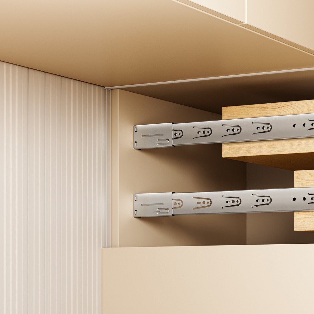 VEVOR Drawer Slides Brackets, 10 Pairs Drawer Rails for 100 LBS Side Mount Ball Bearing Rail, Heavy Duty Cabinet Drawer Bracket for Dresser Drawer Track Runners, Kitchen Replacement Part for DIY