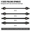 VEVOR 28 PCS Pull and Press Sleeve Kit, 45# Steel Removal Installation Bushes Bearings Tool Kit, Bush Removal Insertion Sleeve Tool Set Works on Most Cars and LCV, HGV Engines