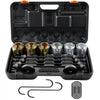 VEVOR 26 PCS Pull and Press Sleeve Kit, Steel Bush Bearing Removal and Installation Set, Bush Removal Insertion Sleeve Tools with Carrying Case, Multi-Vehicle Compatibility for LCV and HGV Engines