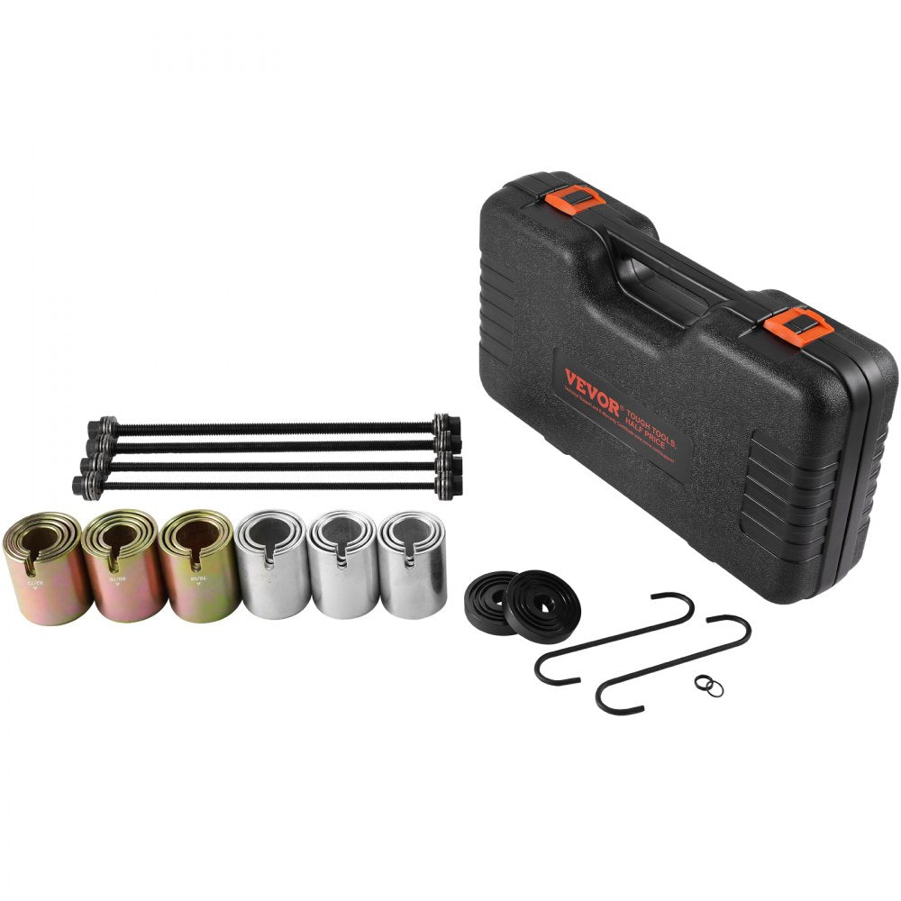 VEVOR 26 PCS Pull and Press Sleeve Kit, Steel Bush Bearing Removal and Installation Set, Bush Removal Insertion Sleeve Tools with Carrying Case, Multi-Vehicle Compatibility for LCV and HGV Engines