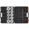 VEVOR 27 PCS Pull and Press Sleeve Kit, Steel Bush Bearing Removal and Installation Set, Bush Removal Insertion Sleeve Tools with Carrying Case, Multi-Vehicle Compatibility for LCV and HGV Engines