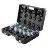 VEVOR Pull and Press Sleeve Kit, 28 PCS, Steel Bush Removal Insertion Sleeve Tools with Carrying Case, Compatible with LCV and HGV Engines, for Removing and Installing Bushings, Bearings, and Seals
