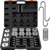 VEVOR 28 PCS Pull and Press Sleeve Kit, Steel Bush Bearing Removal and Installation Set, Bush Removal Insertion Sleeve Tools with Carrying Case, Multi-Vehicle Compatibility for LCV and HGV Engines