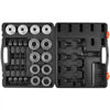 VEVOR 36 PCS Pull and Press Sleeve Kit, Steel Bush Bearing Removal and Installation Set, Bush Removal Insertion Sleeve Tools with Carrying Case, Multi-Vehicle Compatibility for LCV and HGV Engines