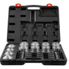 VEVOR 36 PCS Pull and Press Sleeve Kit, Steel Bush Bearing Removal and Installation Set, Bush Removal Insertion Sleeve Tools with Carrying Case, Multi-Vehicle Compatibility for LCV and HGV Engines