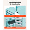 VEVOR Steel Tool Box with 3 Drawers Portable Metal Toolbox Heavy Duty Green, for Garage Workshop Repair Shop Workbench, Magnetic Design, Tool Chest Cabinet Storage Organizer, with Protective Liners