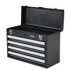 VEVOR Metal Tool Box, 20.5-inch, Portable Metal Tool Box with 4 Drawers, Small Tool Chest with EVA Liners, Ball Bearing Slide Drawers Locking & Powder Coated Finish, Multi-Function Tool Organizer