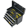 VEVOR Metal Tool Box, 20.5-inch, Portable Metal Tool Box with 4 Drawers, Small Tool Chest with EVA Liners, Ball Bearing Slide Drawers Locking & Powder Coated Finish, Multi-Function Tool Organizer