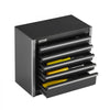 VEVOR Metal Tool Box, 8.6-inch, Portable Metal Tool Box with 5 Drawers, Small Tool Chest with EVA Liners and PP Feet Pads, Heavy-Duty Steel With Ball Bearing Opening and Powder Coated Finish, Black
