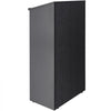 VEVOR Podium Stand, 47 in Hostess Stand with 4 Rolling Wheels, Wood Podium with Storage Shelves, and Slant Desktop, Lecterns & Podiums for Church, Office, School, Home, Black