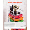 VEVOR Rolling Cart with Drawers, 10 Drawer Storage Organizer, Mobile Utility Cart with Steel Frame, Universal Casters & 2 Brakes, Great for Office, Classroom, Craft Tools, Garage, Studio, Rainbow