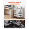 VEVOR Rolling Cart with Drawers, Double Row 12 Drawer Storage Organizer, Mobile Utility Cart with Chrome Steel Frame, Universal Casters & 2 Brakes, for Office, Classroom, Craft Room, Studio, Garage