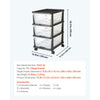 VEVOR Plastic Storage Drawers Cart, 3 Drawers Storage Organizer with Wheels, Rolling Closet Organization and Storage Dividers, Dresser Organizer Clear Bins for Office Supplies, Craft Rooms, Classrooms