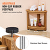 VEVOR Corner Shower Bench, 16.5" Height 12.8" Radius, Faux Wood Grain Polystyrene, 350 LBS with Storage Shelf, Water Resistant, Shower Stool for Inside & Outside Shower, for Bathroom, Living Room