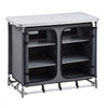 VEVOR Camping Storage Cabinet, Outdoor Portable Aluminum Lightweight Table, Quick Set-up Compact Kitchen Cook Station, with 6 Shelves and Carry Bag, for Picnic, BBQ, Party, Camping, RV Traveling