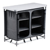 VEVOR Camping Storage Cabinet, Outdoor Portable Aluminum Lightweight Table, Quick Set-up Compact Kitchen Cook Station, with 6 Shelves and Carry Bag, for Picnic, BBQ, Party, Camping, RV Traveling