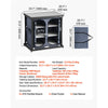 VEVOR Folding Camping Storage Cabinet, Outdoor Portable Aluminum Lightweight Table, Quick Set-up Compact Kitchen Cook Station, with 6 Shelves and Carry Bag, for Picnic, BBQ, Camping, RV Traveling