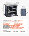 VEVOR Folding Camping Storage Cabinet, Outdoor Portable Aluminum Lightweight Table, Quick Set-up Compact Kitchen Cook Station, with 6 Shelves and Carry Bag, for Picnic, BBQ, Camping, RV Traveling