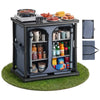 VEVOR Folding Camping Storage Cabinet, Outdoor Portable Aluminum Lightweight Table, Quick Set-up Compact Kitchen Cook Station, with 6 Shelves and Carry Bag, for Picnic, BBQ, Camping, RV Traveling