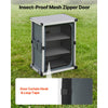 VEVOR Folding Camping Storage Cabinet, Outdoor Portable Aluminum Lightweight Table, Quick Set-up Compact Kitchen Cook Station, with 3 Shelves and Carry Bag, for Picnic, BBQ, Camping, RV Traveling