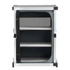 VEVOR Folding Camping Storage Cabinet, Outdoor Portable Aluminum Lightweight Table, Quick Set-up Compact Kitchen Cook Station, with 3 Shelves and Carry Bag, for Picnic, BBQ, Camping, RV Traveling