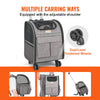 VEVOR Rolling Pet Carrier Backpack with Removable Wheels for Under 18LBS, Large Soft Sided Wheeled Dog Carrier Cat Travel Carrier Airline Approved for Small Dogs and Medium Cats with Upgraded Wheels