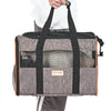 VEVOR Cat Carrier with Wheels, Airline Approved Rolling Pet Carrier with Telescopic Handle and Shoulder Strap, Dog Carrier with Wheels for Pets under 22 lbs, with 1 Folding Bowl, Grey