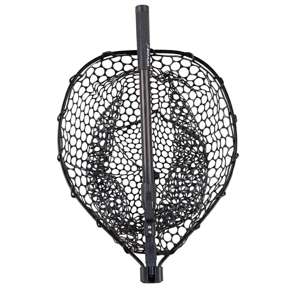 VEVOR Fishing Net, Foldable Landing Nets with Telescopic Handle, Portable Lightweight and Stronger 6063 Aluminum Fish Gear, Soft Silicone Fish-Friendly Mesh, for Kayak, Boat, Bank, Pond, Gifts for Men