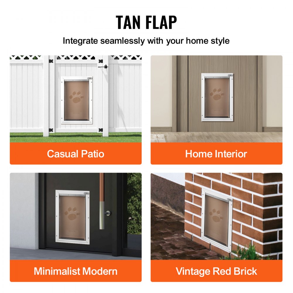VEVOR Pet Door Replacement Flap, Compatible with VEVOR Flap Pet Doors, Measures 10.25" x 16.25" Longer Lasting, Weather-proof, Thickened PVC Dog Door Replacement Flap with Long Magnetic Strip (Large)