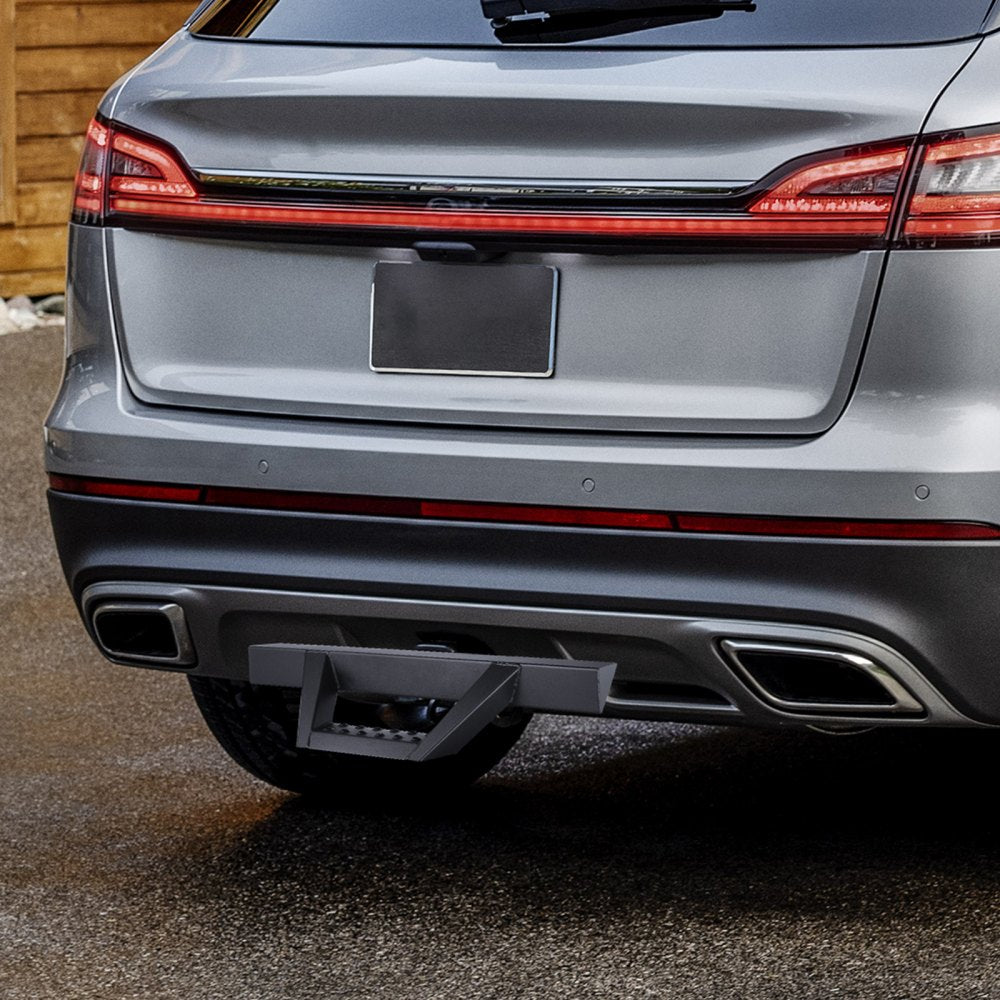 VEVOR Hitch Step for 2 Inch Receiver, Strong Steel Construction with 300 LBS Load Capacity, Rear Bumper Guard Protector with Pin Lock and Stabilizer, Universal Fit for Truck, SUV, Pickup, Trailer