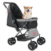 VEVOR Pet Stroller, 44 lbs Weight Capacity, Foldable Dog Stroller Cart, 4 Wheels Cats Stroller with Mesh Windows & Revrsible Handle, Portable Pet Carrier Stroller with Brake, for Small to Medium Pets