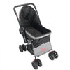 VEVOR Pet Stroller, 44 lbs Weight Capacity, Foldable Dog Stroller Cart, 4 Wheels Cats Stroller with Mesh Windows & Revrsible Handle, Portable Pet Carrier Stroller with Brake, for Small to Medium Pets