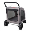 VEVOR Pet Stroller, 4 Wheels Dog Stroller with Brakes, 160lbs Weight Capacity, Portable Puppy Stroller Carrier with Breathable Mesh Windows & Height-Adjustable Height, Animal Stroller for Cats & Dogs