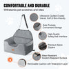 VEVOR Dog Car Seat, Dog Booster Seat for Car with A Storage Pocket, Pet Car Seat with Clip-On Safety Leash, Sponge Filling, Dog Car Bed for Medium & Large Dog up to 55 lbs, Gray