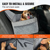 VEVOR Dog Car Seat, Dog Booster Seat for Car with A Storage Pocket, Pet Car Seat with Clip-On Safety Leash, Sponge Filling, Dog Car Bed for Medium & Large Dog up to 55 lbs, Gray