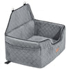 VEVOR Dog Car Seat, Dog Booster Seat for Car with A Storage Pocket, Pet Car Seat with Clip-On Safety Leash, Sponge Filling, Dog Car Bed for Medium & Large Dog up to 55 lbs, Gray