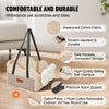 VEVOR Console Dog Car Seat, Center Console Dog Booster Seat for Small Dog, Pet Car Seat for Car Armrest with Clip-On Leash, Adjustable Straps, Supports up to 8lbs, Light Brown