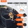 VEVOR Dog Car Seat, Dog Booster Seat for Car with A Storage Pocket, Pet Car Seat with Clip-On Safety Leash, Sponge Filling, Dog Car Bed for Medium & Large Dog up to 55 lbs, Black