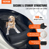 VEVOR Dog Car Seat, Waterproof Dog Booster Seat for Car, Pet Car Seat with Clip-On Safety Leash, PP Cotton Filling, Dog Car Bed for Medium & Large Dog up to 100 lbs, Black