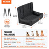 VEVOR Dog Car Seat, Waterproof Dog Booster Seat for Car, Pet Car Seat with Clip-On Safety Leash, PP Cotton Filling, Dog Car Bed for Medium & Large Dog up to 100 lbs, Black